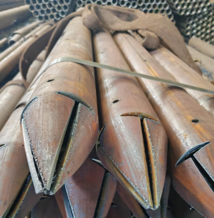 金华出尖打孔加工无缝注浆钢花管注浆管厂家